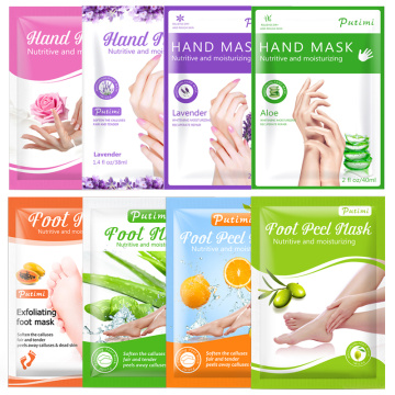 PUTIMI 3pack Moisturizing Hand Mask Spa Gloves Exfoliating Hand Patches Gloves Whitening Mask Peeling Foot Mask Remove Dead Skin