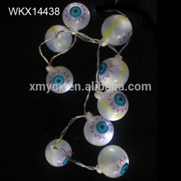 Plastic ball eye shape battery operated string lights for holiday