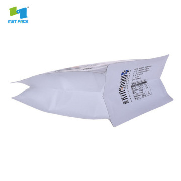 Sliver falt bottom stand up food packaging pouches