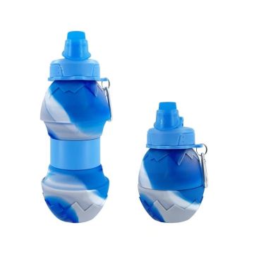 Botella de agua de silicona plegable Tie-Dye Grenade Cáscara de huevo