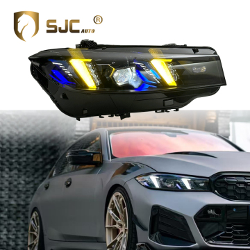 SJC Car Accessories Laser Headlight for BMW G20 G28 2023-2024 Head Lamp Upgrade LED Laser Style Head Light White and Yellow DRL