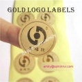 Custom tour étiquettes estampillés avec rouge Transparent, or, argent, claire étiquettes en relief avec Golden, ronds autocollants clair