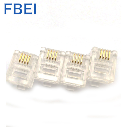 Conector 3U banhado a ouro RJ11