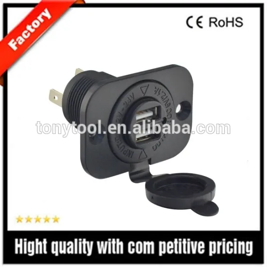 Flush mounting waterproof dual usb charger with dust cap output 5V 3.4A