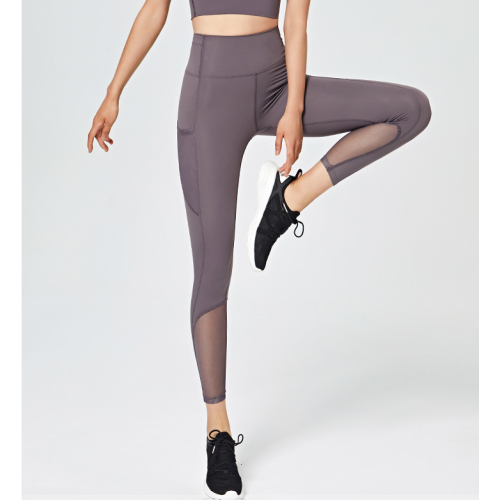 I-Womens ephezulu esinqeni Mesh i-legging