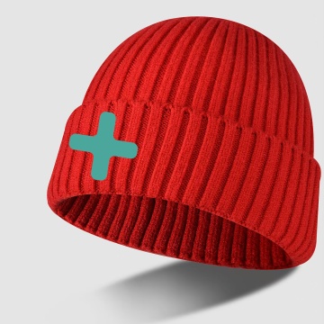 Custom Logo Embroidery Unisex Cotton Beanie - Wholesale Solid Acrylic Winter Hat for Daily Sports