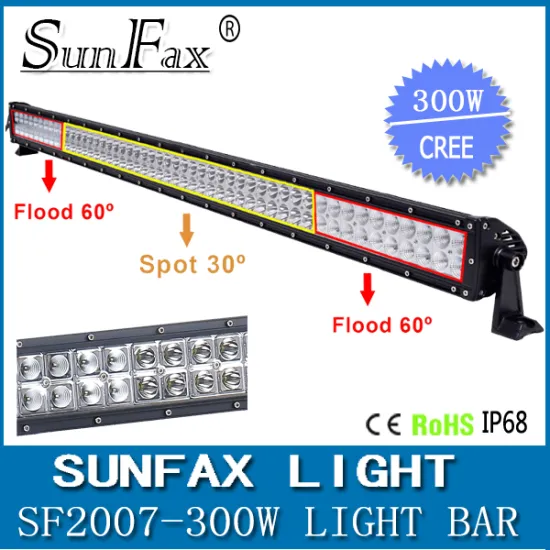 SUNFAX Waterproof IP68 52inch 300W C REE LED light bars dual row straight led offroad light bar for 4x4, SUV, JEEP