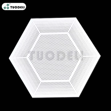 Système de plafond de type hexagonal en aluminium