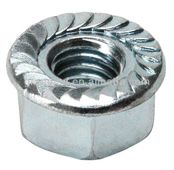 01016 Hex flange nut with serration
