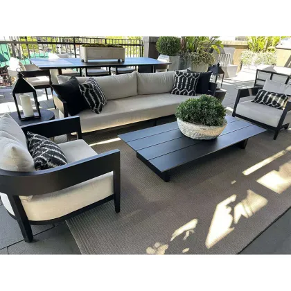 Modern Aesthetics Luxurious Garden Sofa Set with Cushioned Seating