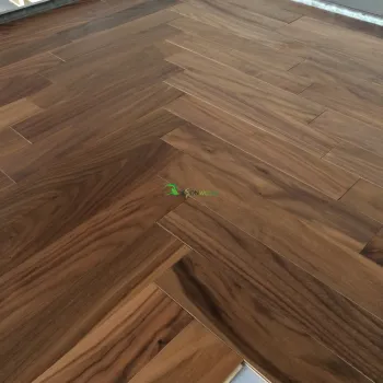 Engineered American Walnut herringbone hardwood flooring 10/2.5*76*400mm ABCD grade smooth surface natural oil finish