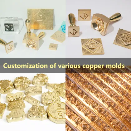 Customized Personalized Wax Seal Stamp Brass Round Yellow Seal Imprint Mold