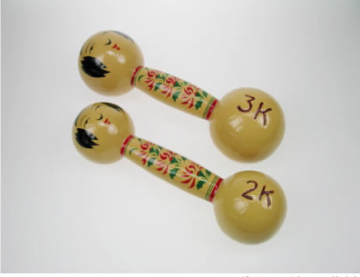 Japanese Doll Kokeshi Dumbbell, Bodybuilding Equipment