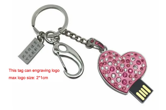 Promotional Wedding Gift Heart-shaped jewelry usb 2.0 flash disk & wedding pendives