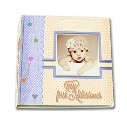 Modern Design Baby`s Milestones Keepsake Book