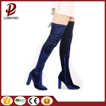 Crystal high heel over the knee boots
