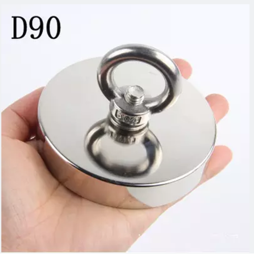 Searching Magnets F200*2 Strong Neodymium Pot Magnet With Eyebolt For Fishing Manufactory