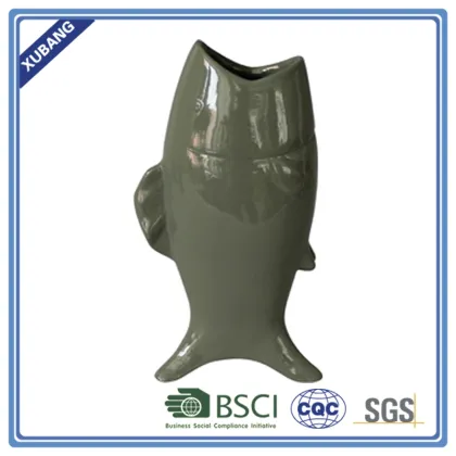poly resin Fish vase