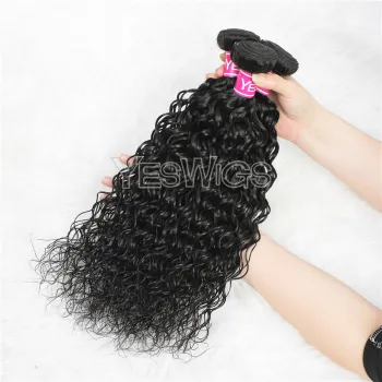 High Quality Asian Human Hair Bundles 95-100 Gram Per Bundle Water Wave Hair Extensions Double Weft Water Curly Asian Hair