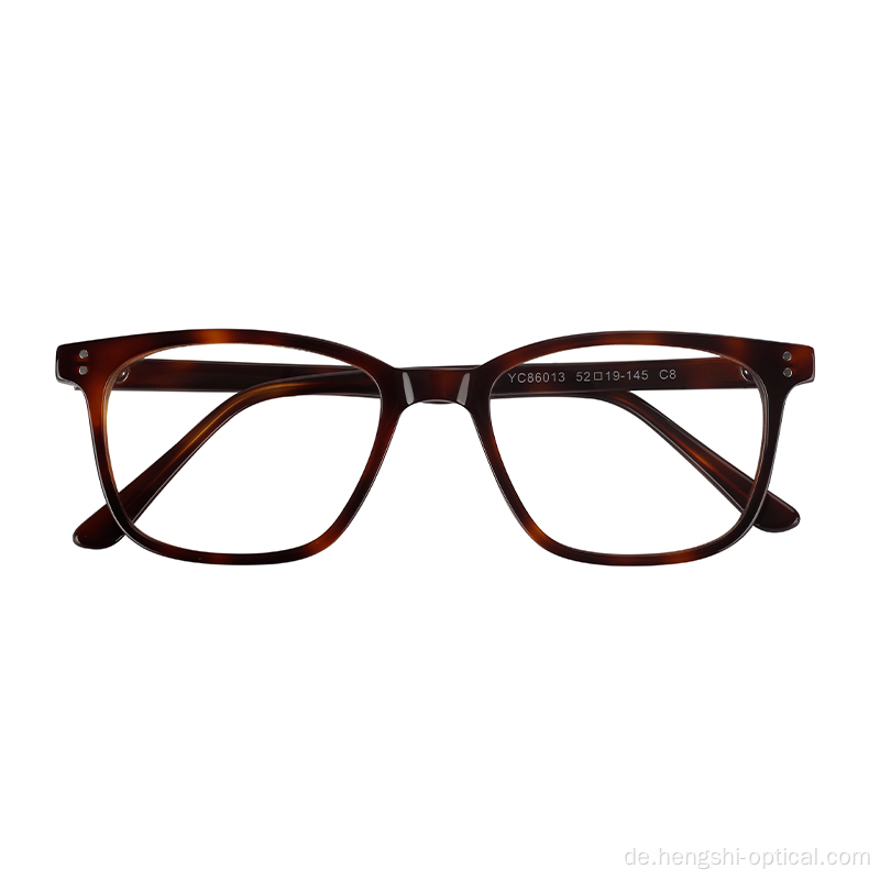 Luxus Männer klare Linse ohne Blendung Vintage Round handgefertigtes Acetat Rahmen Brille für Frau