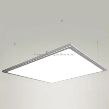 Modern Office Lighting: 24x24 Inch Hanging Light Fixture - Aluminum, 3CCT Color Changing & Dimmable LED Flat Panel Pendant Light