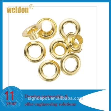Weldon metal brass eyelets and washers from cnc turned part machining