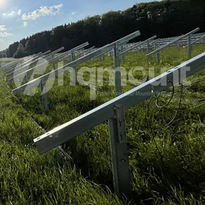 China Manufacturer Ground Mount Solar Racking System with Concrete Base Solution