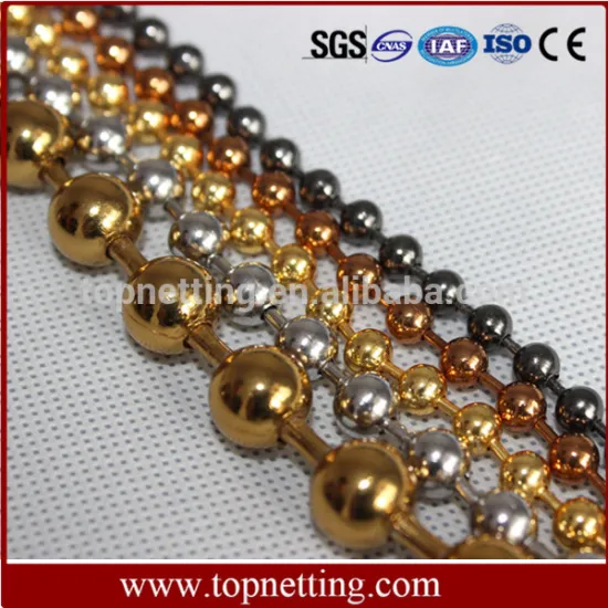 Copper/Stainless Steel Metal Beaded Ball Chain For Shower Curtain