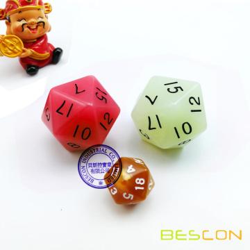 35MM Big Sized 20 Sides Dice in Various Colors