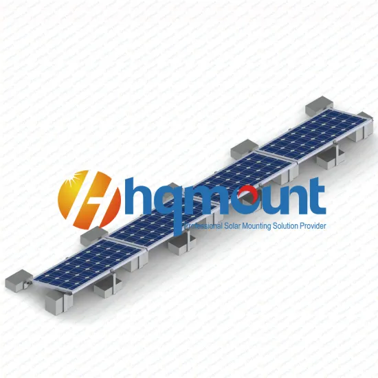 Ballasted Mounting Structure for Flat Roof Solar PV Panels