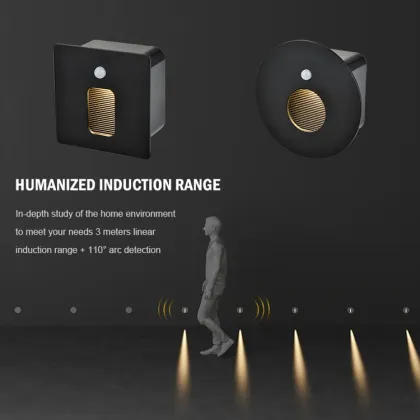 HUAYI New Arrival Energy Saving Aluminum Smart Sensor Indoor LED Light