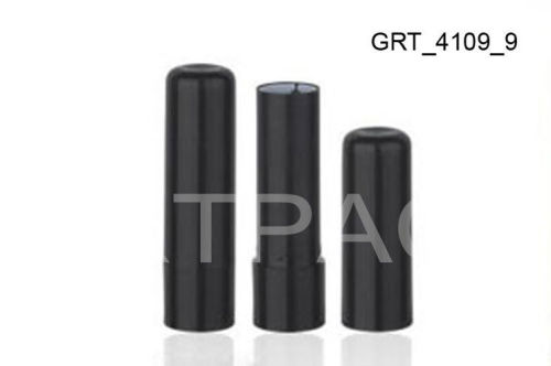 D12.1mm Black Natural Eco Friendly Lip Balm Tubes With Oxidized Alu Cover