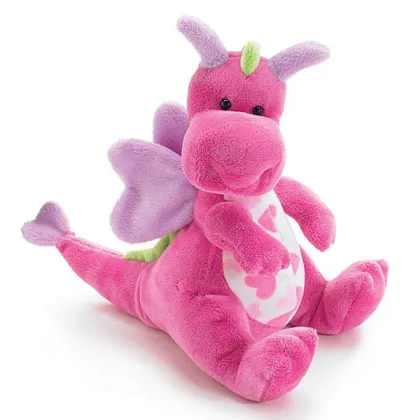 Popular Design Wholesale Soft dragon Colorful Red Plush dragon with wings
