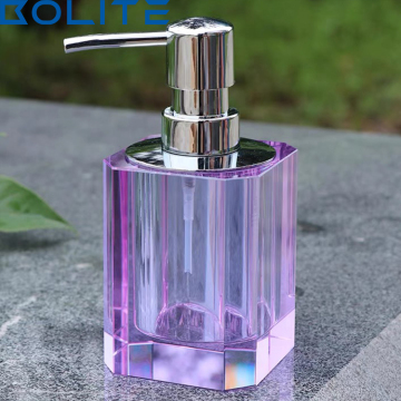 Customized Nordic Luxury Glass Crystal Soap Bottle for Hotels