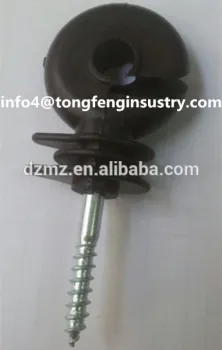 Farm fence ring insulator with screw