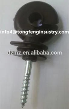 Farm fence ring insulator with screw