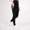 Pantaloni classici di silicone equestri da donna nera