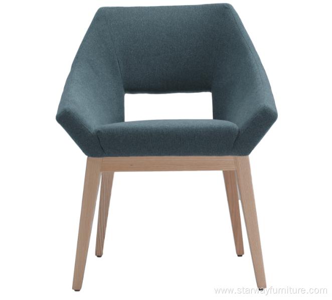 Wood Leg Upholstery Dining Chairs With Hole