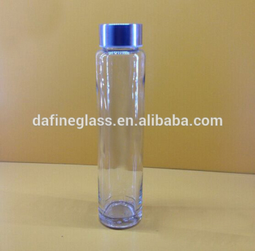 10oz 16oz clear empty cylinder round glass water bottle glass drinks bottle