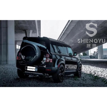 Black Version Kit for Range Rover Defender 2020 - Bumpers, Eyebrows, Taillamps, Exhaust Pipes, Tire Cover