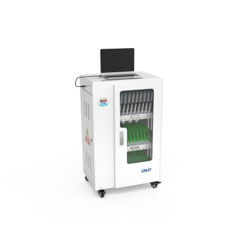 Sync data and storage charging cart for iPads