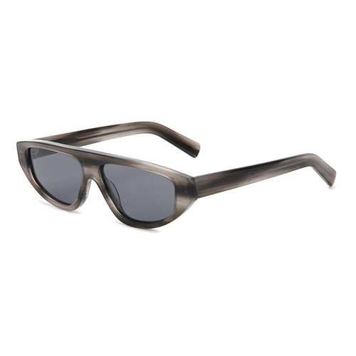 Mellume Flat Top Aviator Shield Acetate UV400 Sunglasses