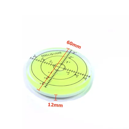 Universal Green Circular Bubble Level Bullseye Spirit Level Bubble Round Bubble Level Measuring Instruments Tool 60X12 mm