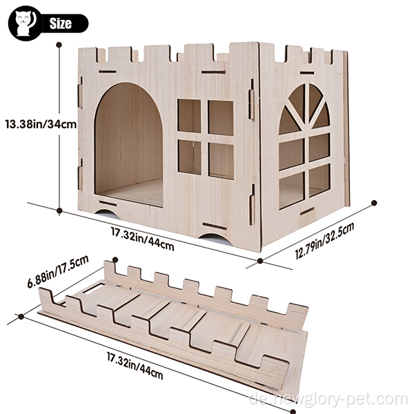 Katzenkaninchenschloss mit Leiter