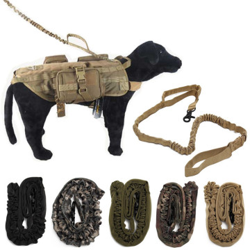 New Arrival Nylon Tactical K9 Pet Dog Lead Training Leash Elastic Bungee Canine Strap Rope Traction Harness Collar