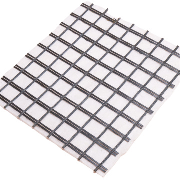 Fiberglass Geogrid Composite With Geotextile By Glue