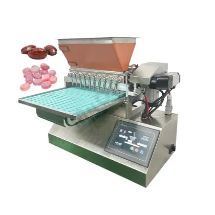 Table Top Jelly Bear Candy Making Machine with Rainbow Swirl Lollipop and Pop Rocks Pectin Depositor
