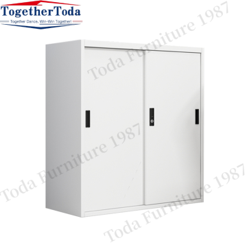 Office Half Height Metal Storage Sliding Door Cabinet