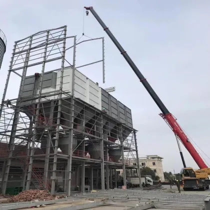 Pulse pneumatic conveying system steel plate silo