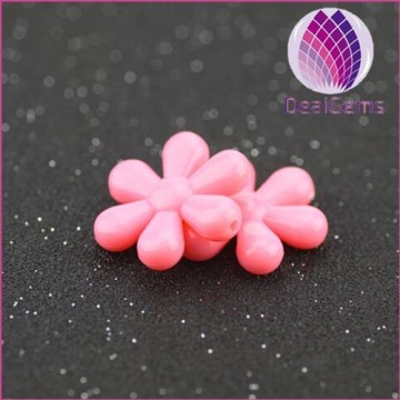24x24mm flower mix color acrylic loose beads